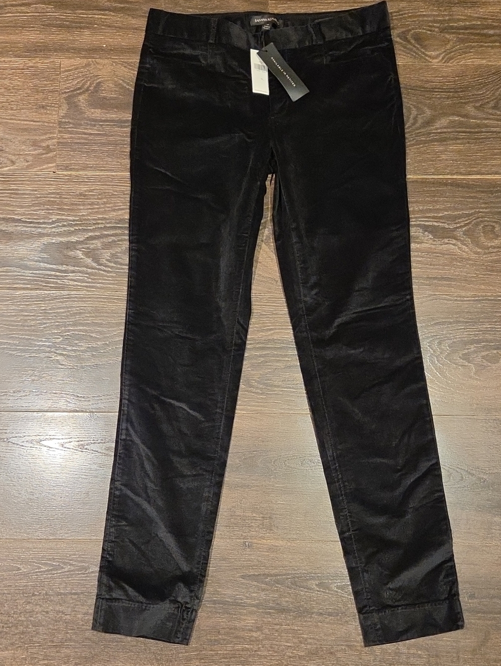 ❤️ NWT! BANANA REPUBLIC VELVET SLOAN FIT SKINNY PANTS / TROUSERS, BLACK, 4L (27